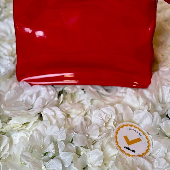 Fendi Mamma Baguette Red Patent Leather Handbag Authentic - Picture 8 of 17